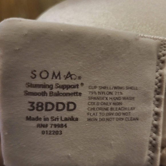 38 DDD Soma Stunning Support Smooth Balconette bra - Picture 4 of 4